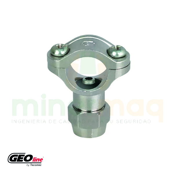 Portaboquillas fijo completo con junta tórica de sellado y conector giratorio de 3/8"