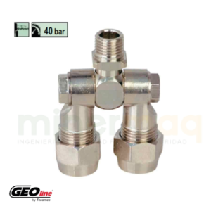 Portaboquillas giratorio doble macho con giratorios G3/8"