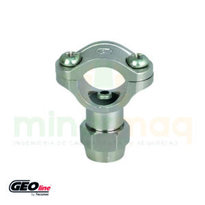 Portaboquillas fijo completo con junta tórica de sellado y conector giratorio de 3/8"