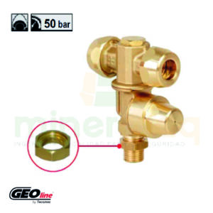 Portaboquillas atomizador doble con antigoteo y anillas